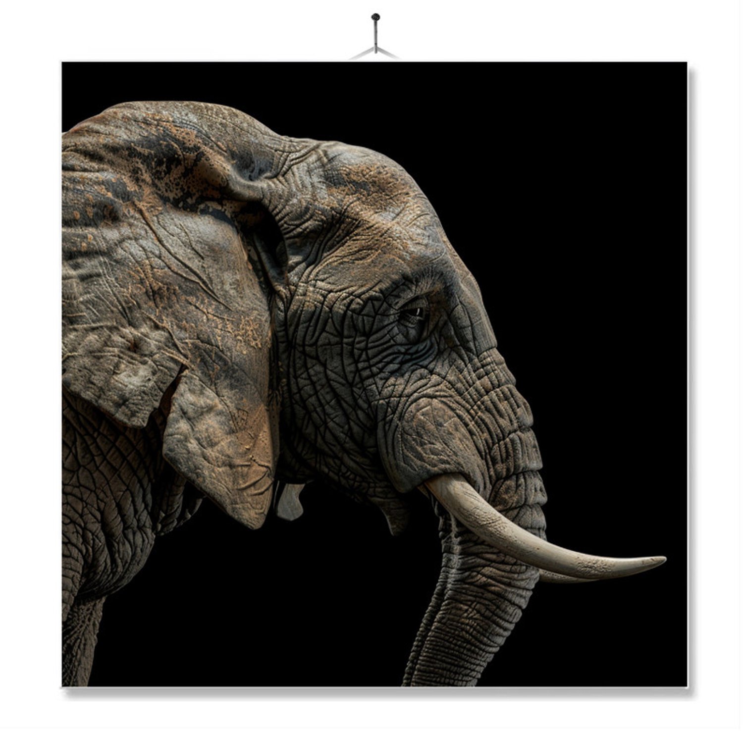 MC Living Tegel Met Opdruk | Geschenk | Dier | Closeup | Olifant Ontwerp 3