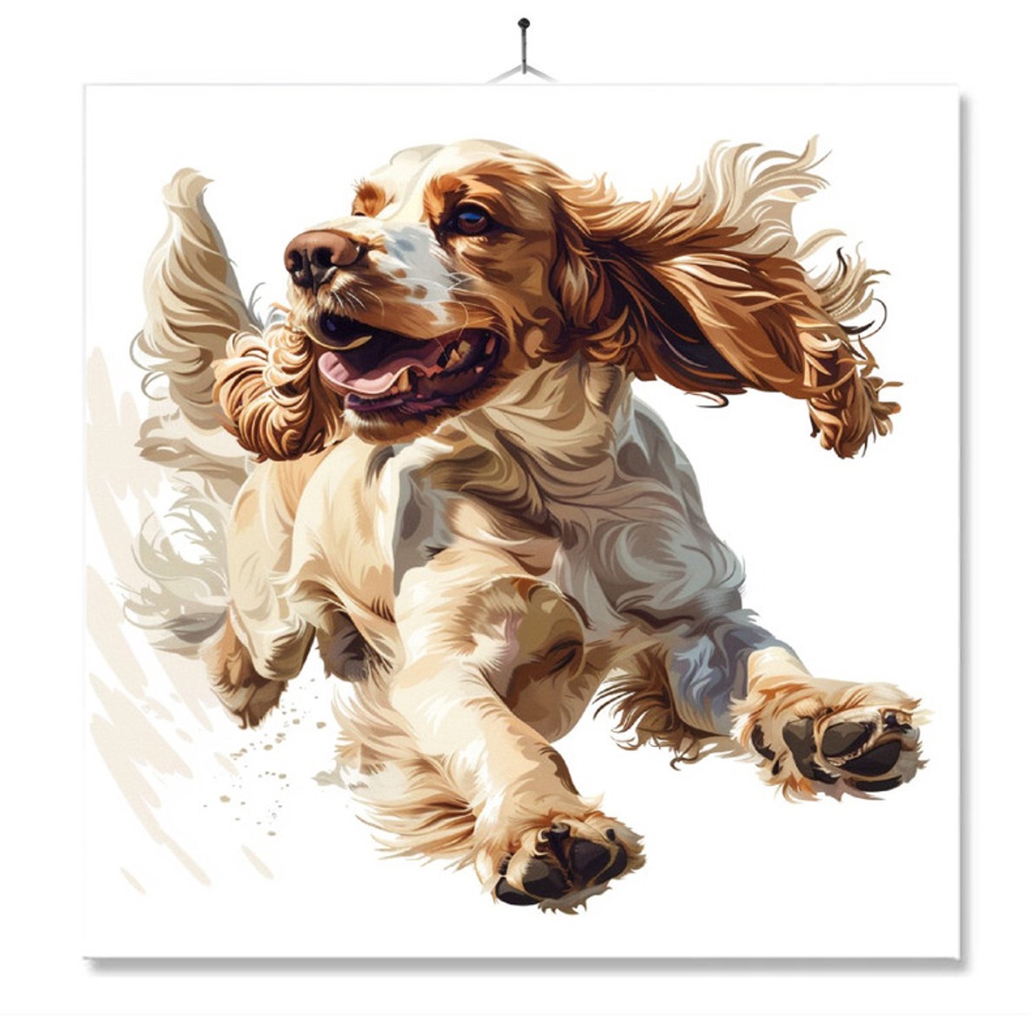 MC Living Tegel Met Opdruk | Geschenk | Wc | Toilet | Cocker Spaniel Ontwerp 2