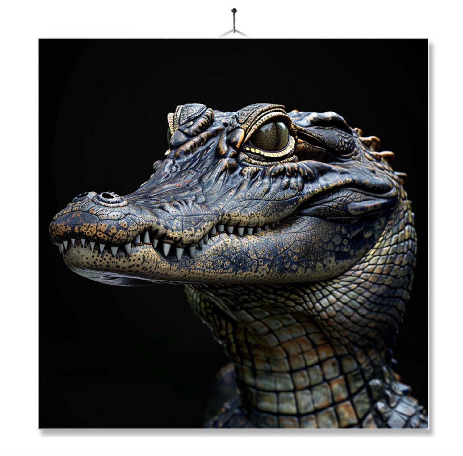 MC Living Tegel Met Opdruk | Geschenk | Dier | Closeup | Krokodil ontwerp 2