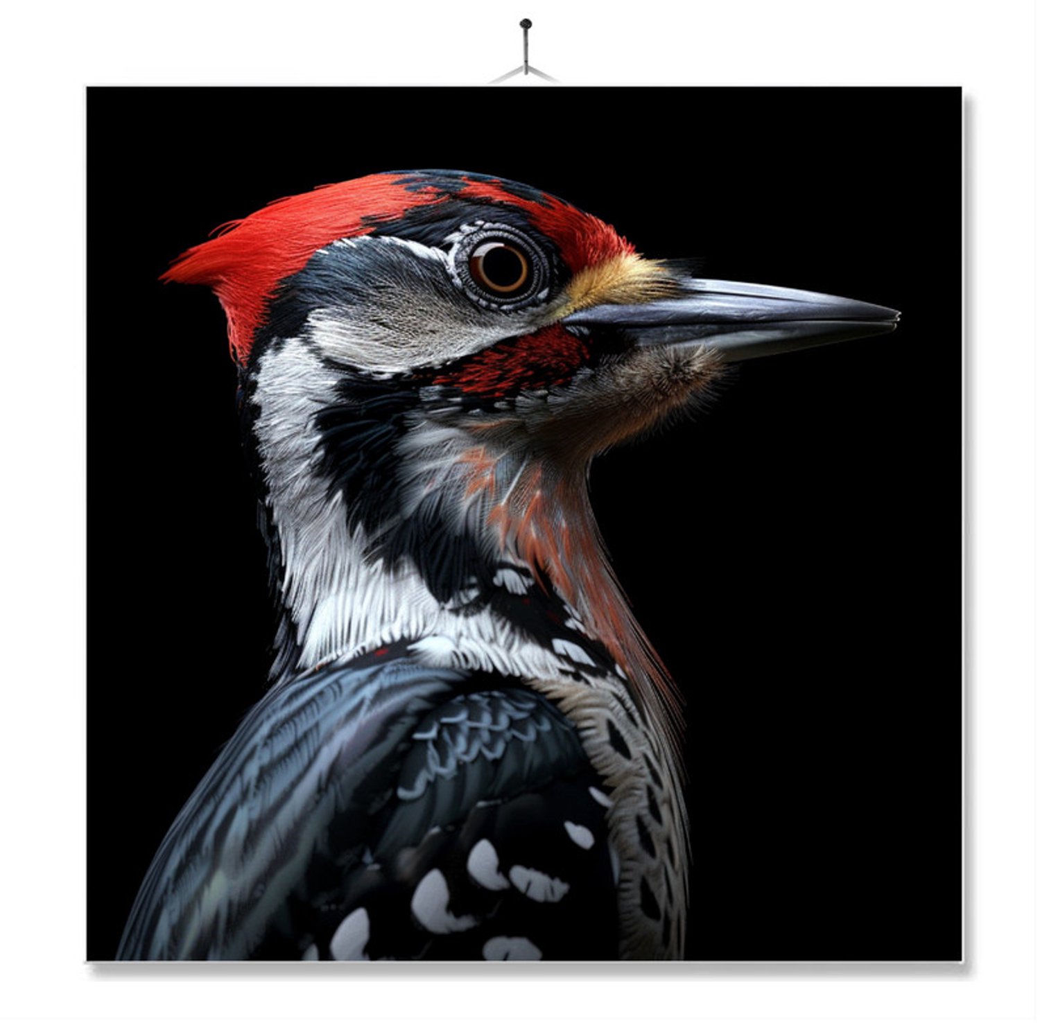 MC Living Tegel Met Opdruk | Geschenk | Dier | Closeup | Woodpecker ontwerp 1