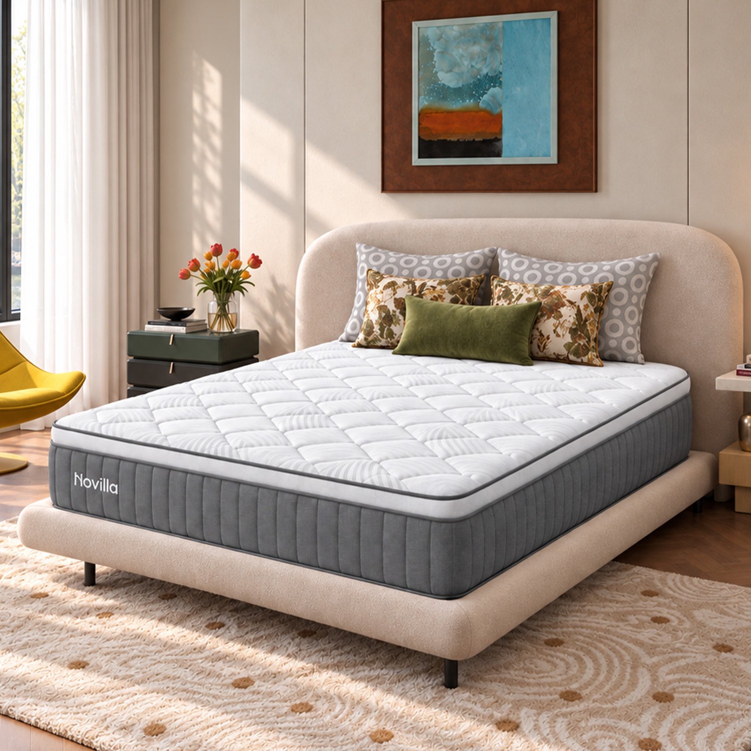 Novilla Koudschuimmatras 180x200 cm - 7 comfortzones - H3 - 25 cm Grijs
