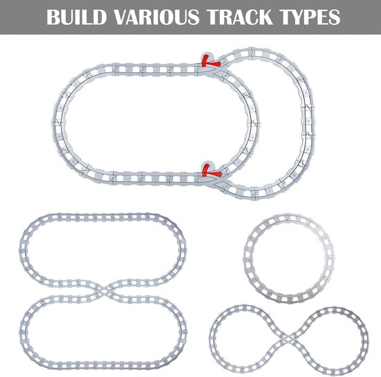47-delige treinrails set, compatibel met Duplo treinen — afbeelding 3