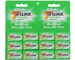Gillette - 7 O'clock Super - Stainless Double Edge Blades (5 st) -Scheermesjes - Double edge blades