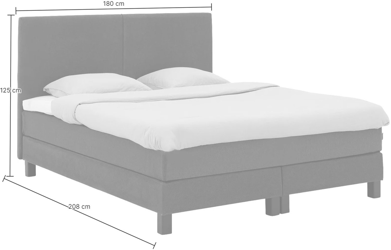 Goossens Boxspring Compleet Gs 180 - 180x200 - bruin - met hoofdbord queens camel