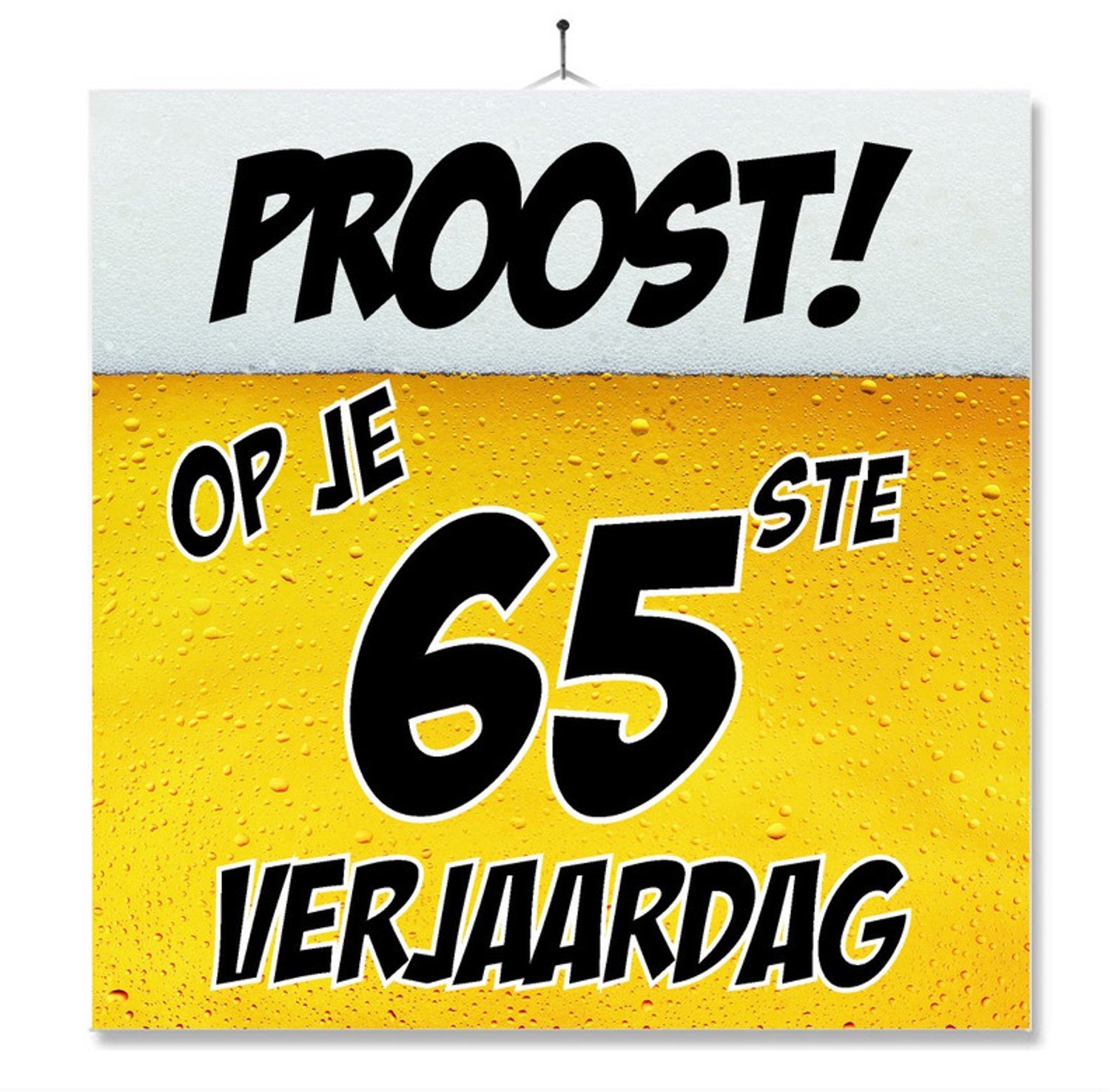 MC Living Tegel Met Opdruk | Grappig | Humor | Verjaardag kado | Proost op je 65ste verjaardag Multi-Color