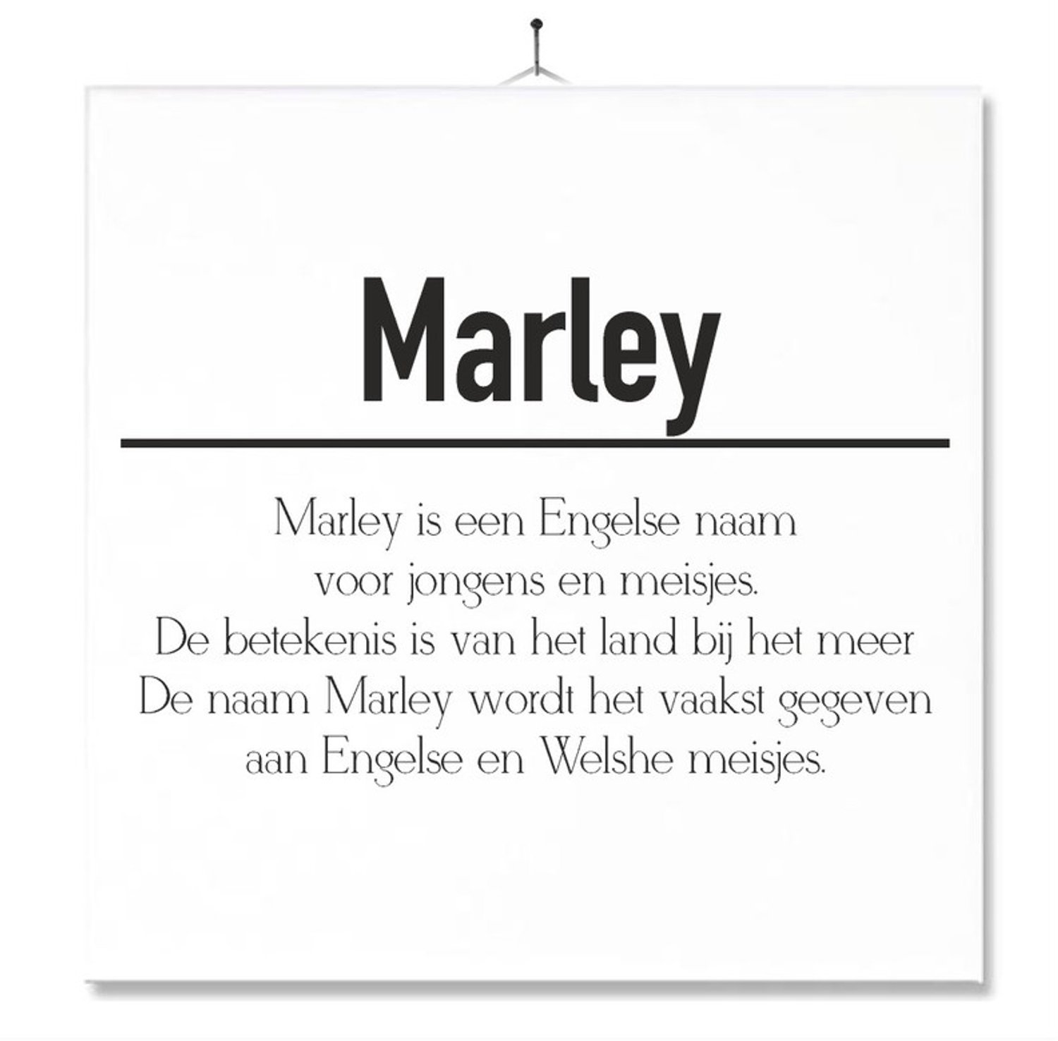 MC Living Tegel Met Opdruk | Betekenis | Kado | Cadeau | Met Naam - Marley Multi-Color