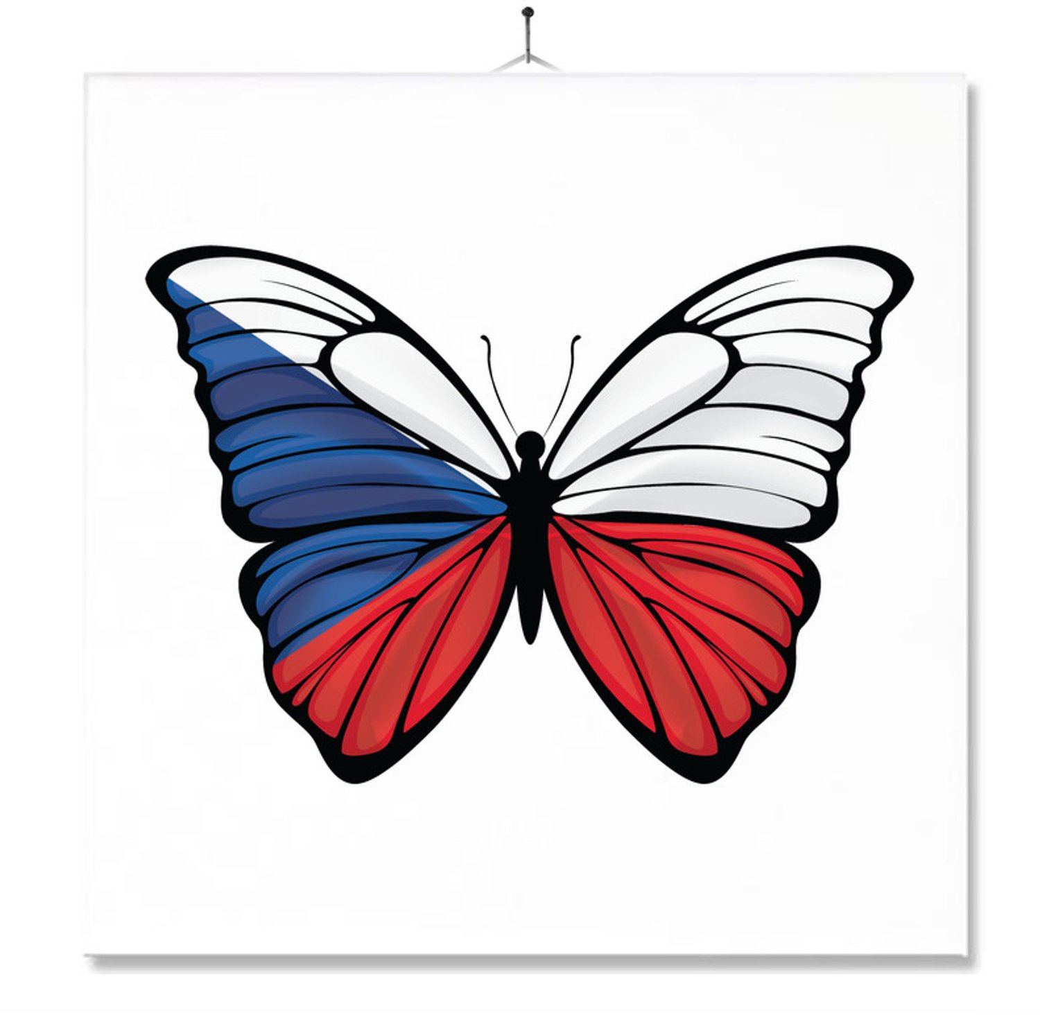 MC Living Tegel Met Opdruk | Vlinder | Vlag | Tsjechie Multi-Color