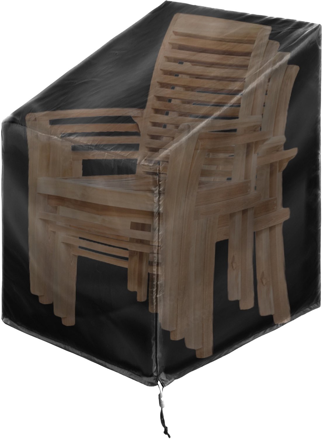 Hobbygarden Waterdichte Afdekhoes voor Stapelbare Tuinstoelen Zwart