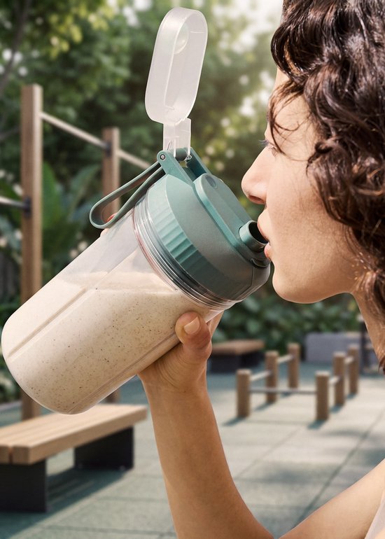 CREATE - Blender met twee draagbare bekers - Salie - 1200 W - MOI STUDIO PRO — afbeelding 4