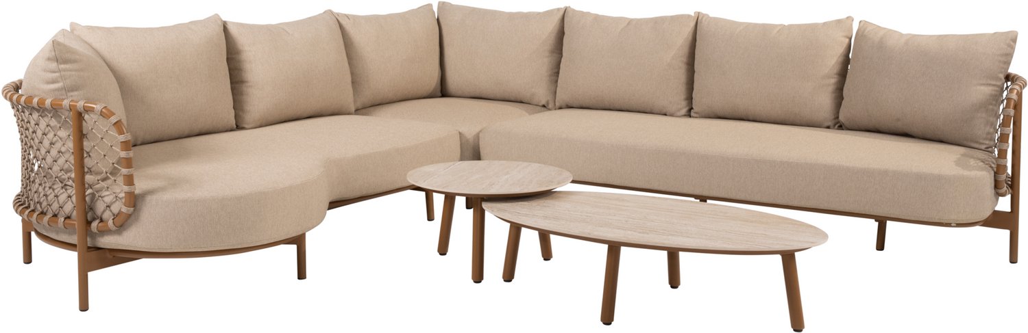 4 Seasons Outdoor Salute/Martinique modulaire hoekloungeset - 5-delig - amber