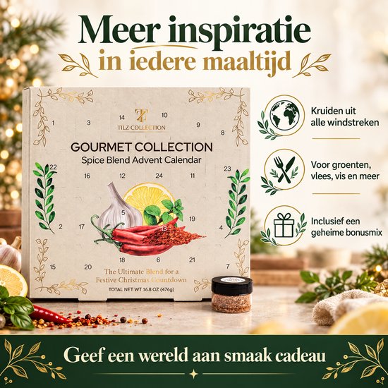 Kruiden Adventskalender 2026 – 24 Gourmet Kruidenmengsels – BBQ Rubs & Wereldse Smaken – Herbruikbare Glazen Potjes – Cadeau voor Kookliefhebbers — cadeau in Kookcadeaus - foto 2