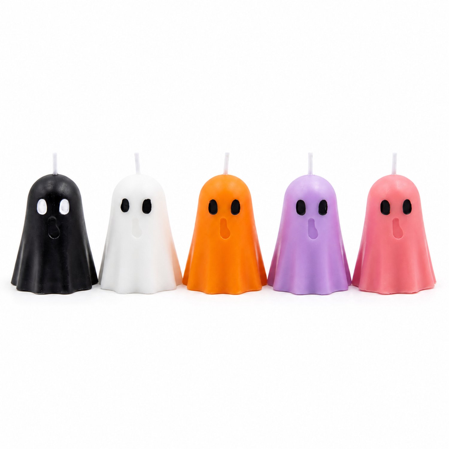 Zwarte mini-spookkaars - geurkaars van sojawasmengsel voor Halloween
