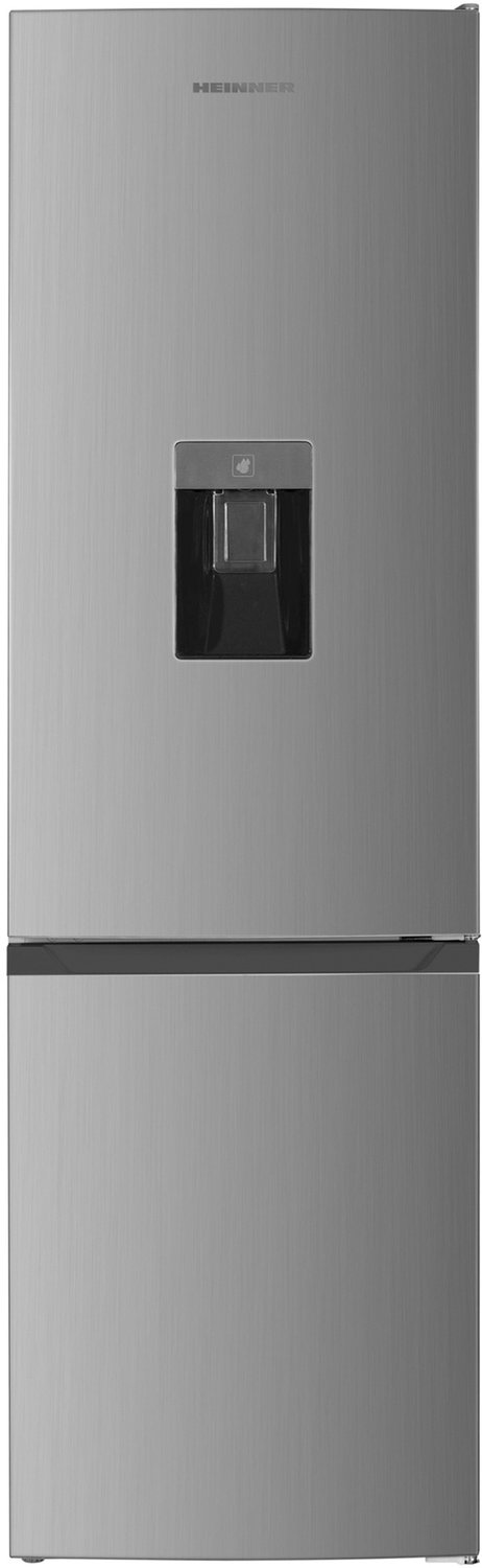 Heinner HC-HM260INVXWDD Koel-vriescombinatie met Waterdispenser – 260 L – Inverter Compressor – Energieklasse D – Elektronische Bediening met Instelbare Thermostaat – Omkeerbare Deuren – Grijs– 5 Jaar Garantie
