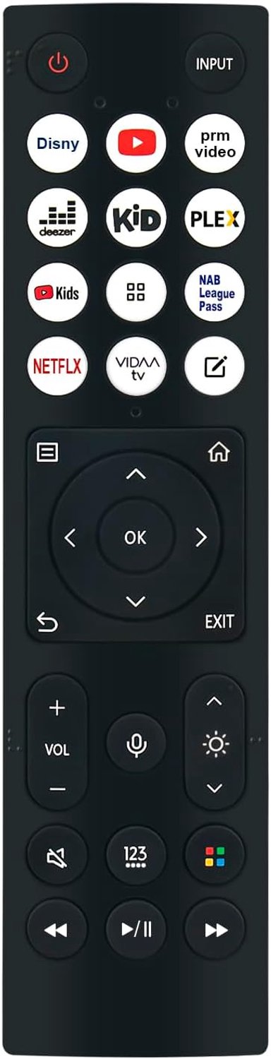 Afstandsbediening ERF3E96H - Compatibel met Hisense T336072 - 10 meter bereik - Eenvoudig koppelen - ServiceTopper