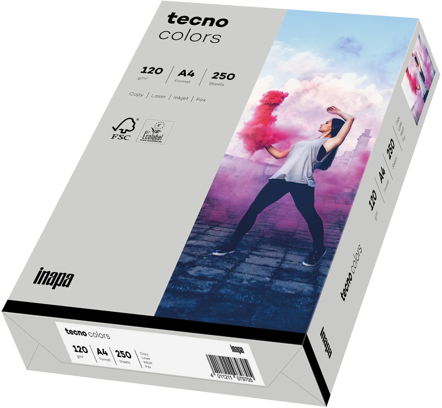 Gekleurd A4 Printerpapier - 120 g/m² - Grijs - 250 Vellen