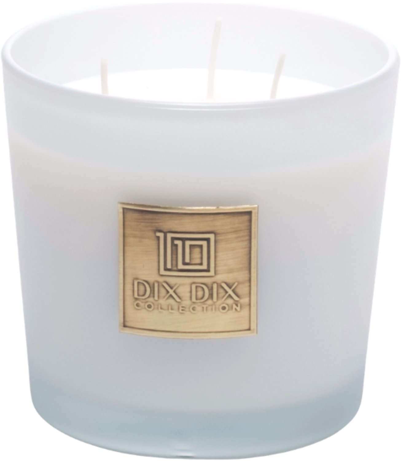 Collection DIX DIX collection - Geurkaars CALME (450g) - Natuurlijke koolzaadwas - Luxe geurkaars in glas - Fris & Groen - Handgemaakt in Nederland Wit