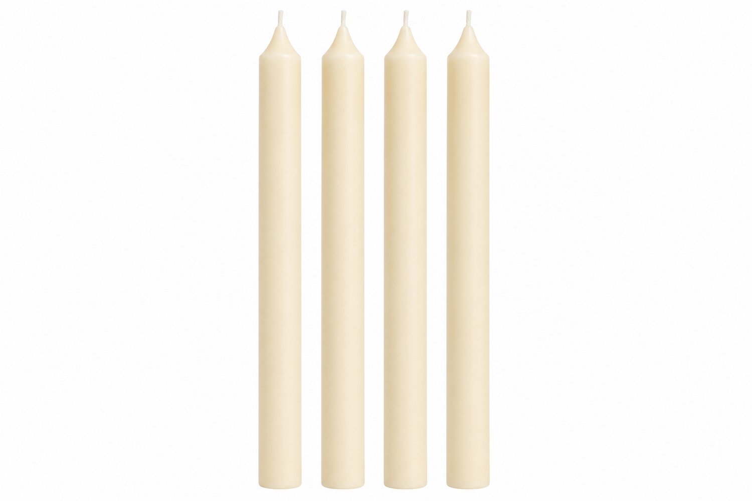 Geur & Klasse Dinerkaarsen Glad – Set van 4 – Crème Naturel – 25 cm – Handgemaakt – Sojawas
