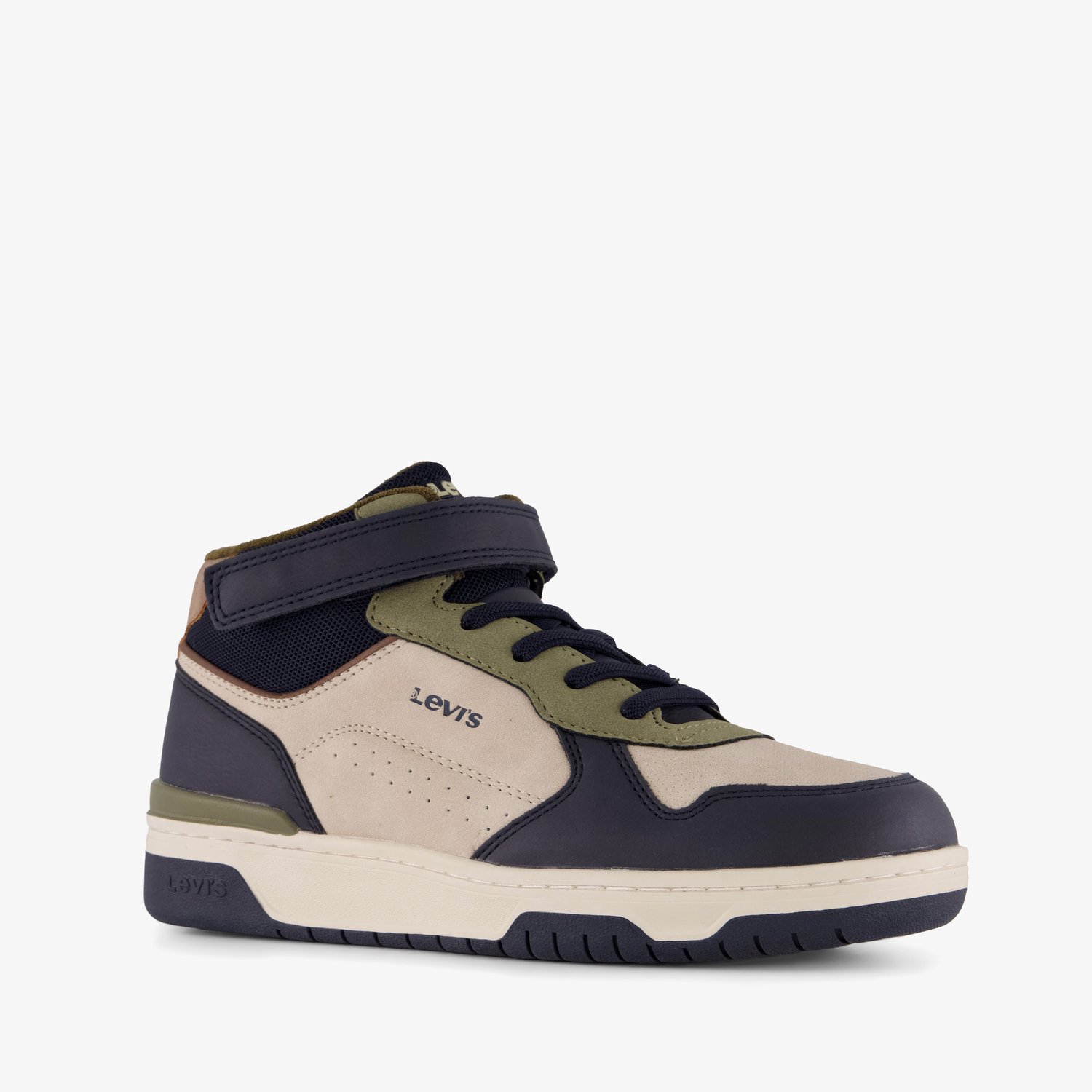 Levi’s Dereck Mid hoge jongens sneaker – Uitneembare zool Blauw