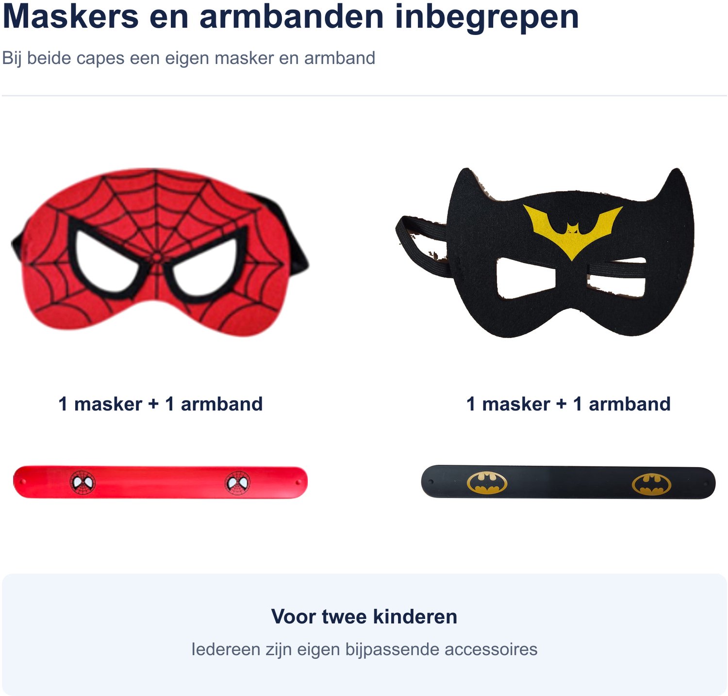 Jobber Toys Superhelden Set Rood/Zwart - Capes, Maskers, Armbanden — afbeelding 6