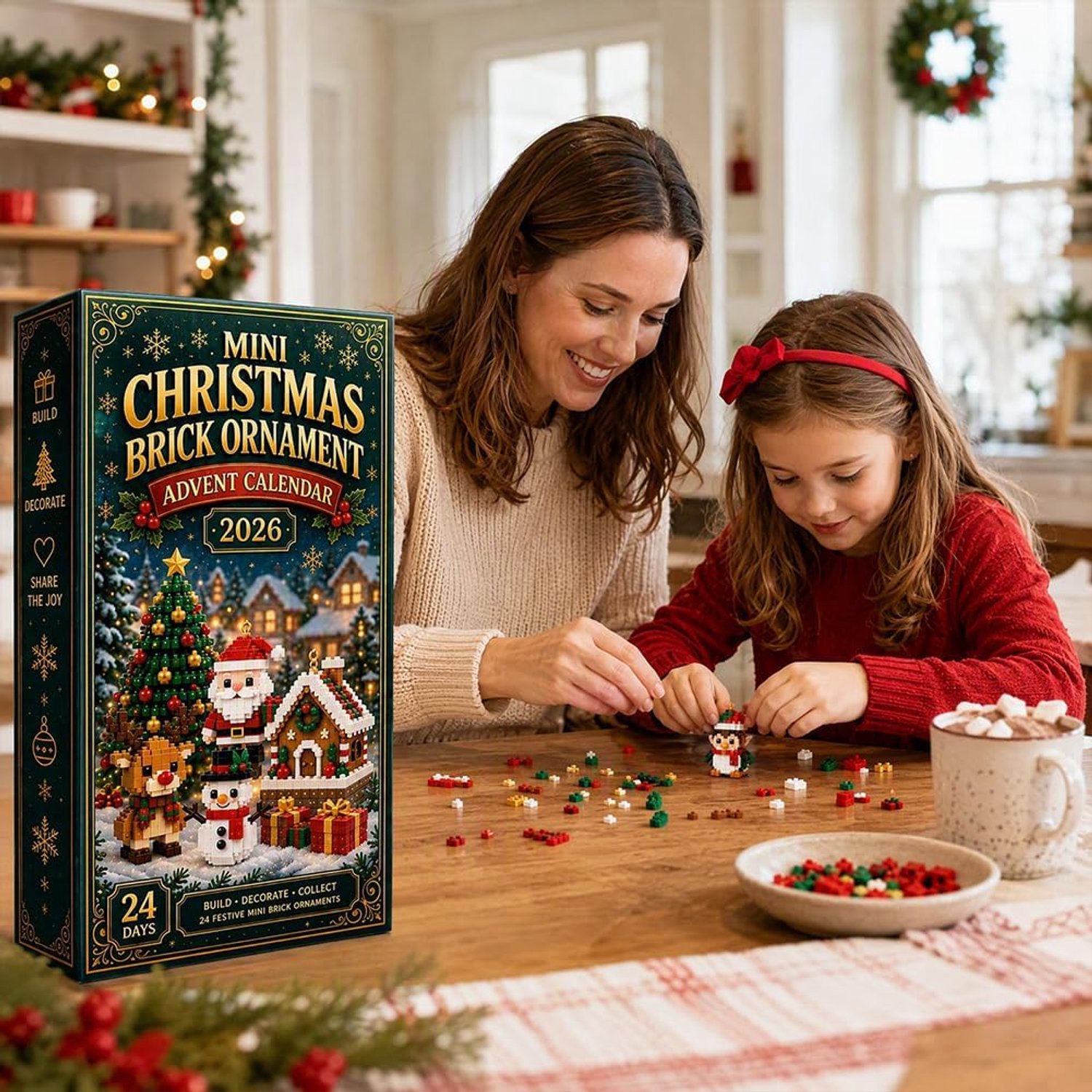 Adventskalender 2026 - kerstkalender - kerst adventskalender - 24 ornamenten - adventskalender kinderen - kerstversiering - kerst cadeautjes - Feestelijke Sfeer Creëren - Kerst Cadeau - voor Kinderen en Volwassenen – foto 6