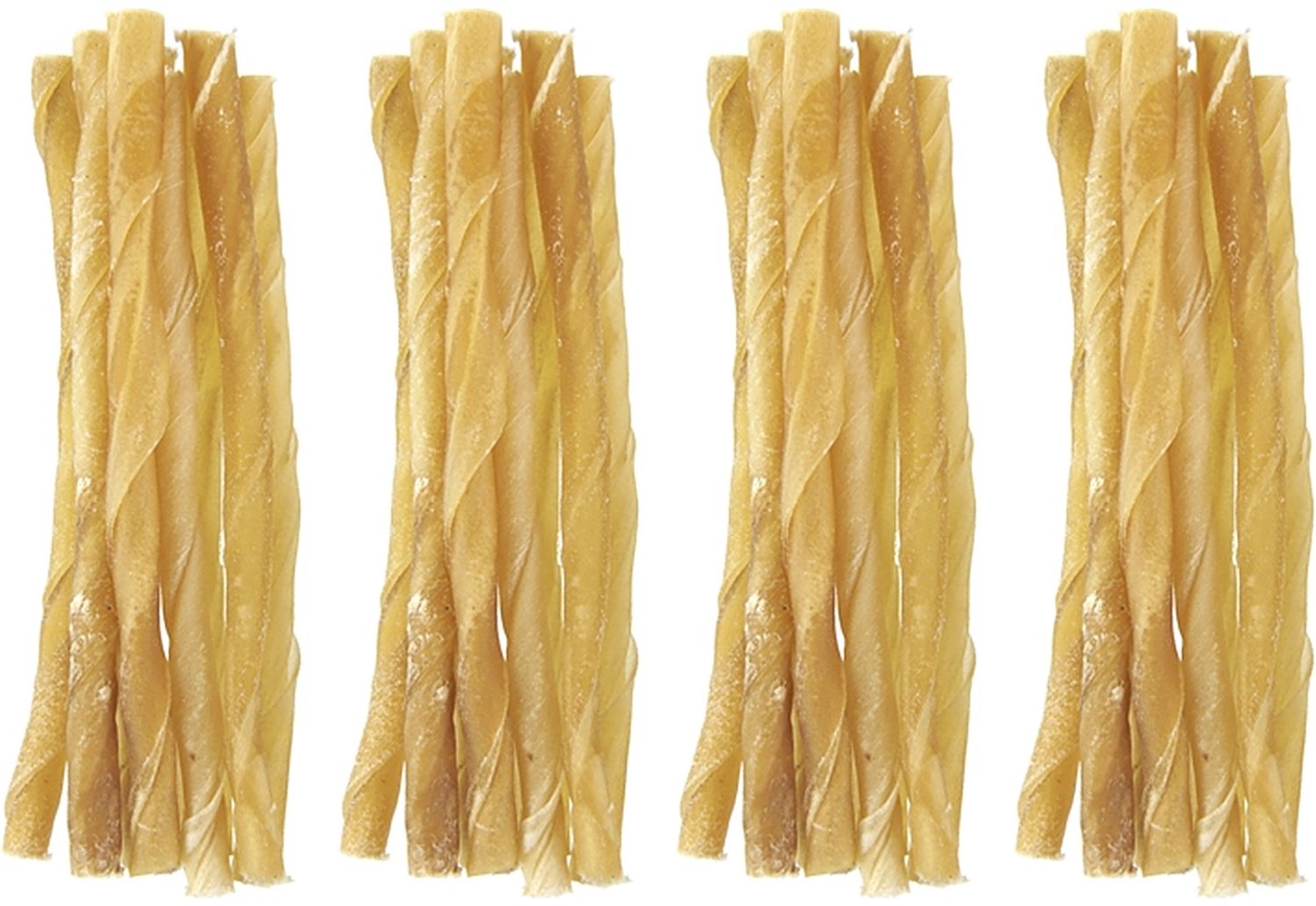 Petsnack Kauwsnack Buffelhuid - Natuurlijke Hondenkauwsnack 6-8 mm - 4 x 100 stuks - Multipack