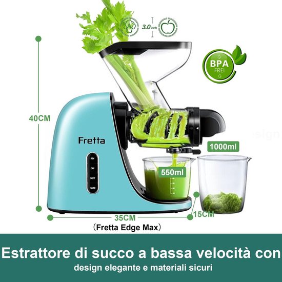 Slow Juicer met RVS voor Fruit en Groenten 200 W — afbeelding 5
