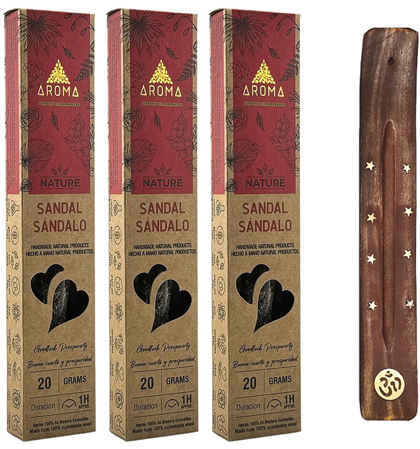 3 Dozen Sandelhout Wierook - 100% Natuurlijk voor Meditatie en Ontspanning