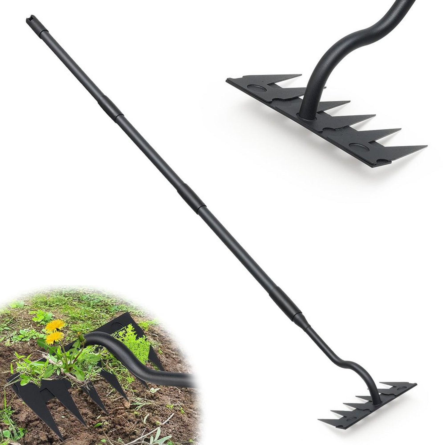 Professionele Tuinhark met 6 Tanden - Robuuste Handhark voor Tuinonderhoud