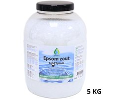 SoLMAG Epsom Zout 5 kg - Magnesiumsulfaat - Bitterzout - Badzout voor Voetenbad & Ligbad - 1-3 mm kristal - Food Grade - In luxe Hersluitbare PET pot (BPA vrij)