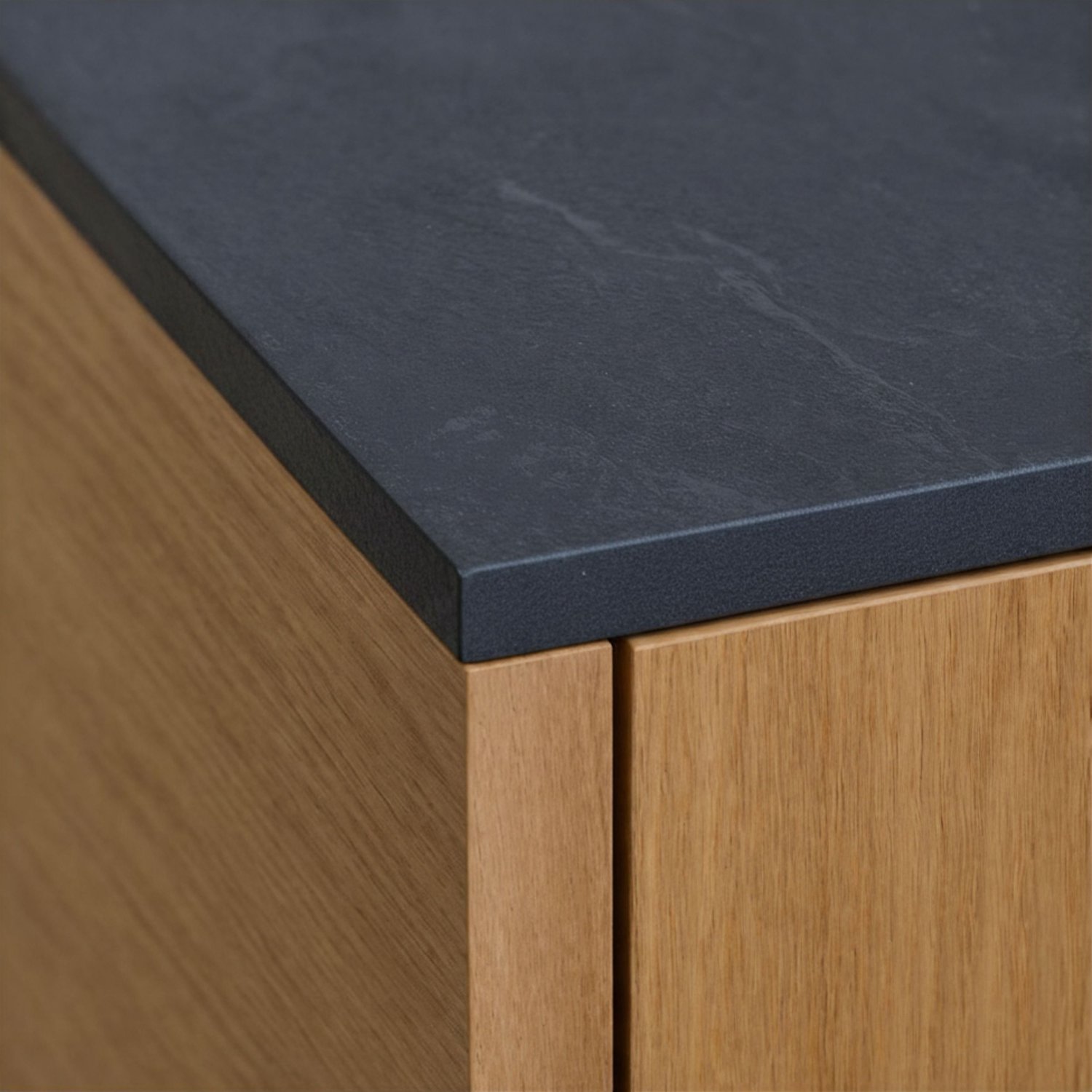 KOLM - Compact HPL-keukenblad - 80 × 63,5 cm - zwart - waterbestendig - 12 mm