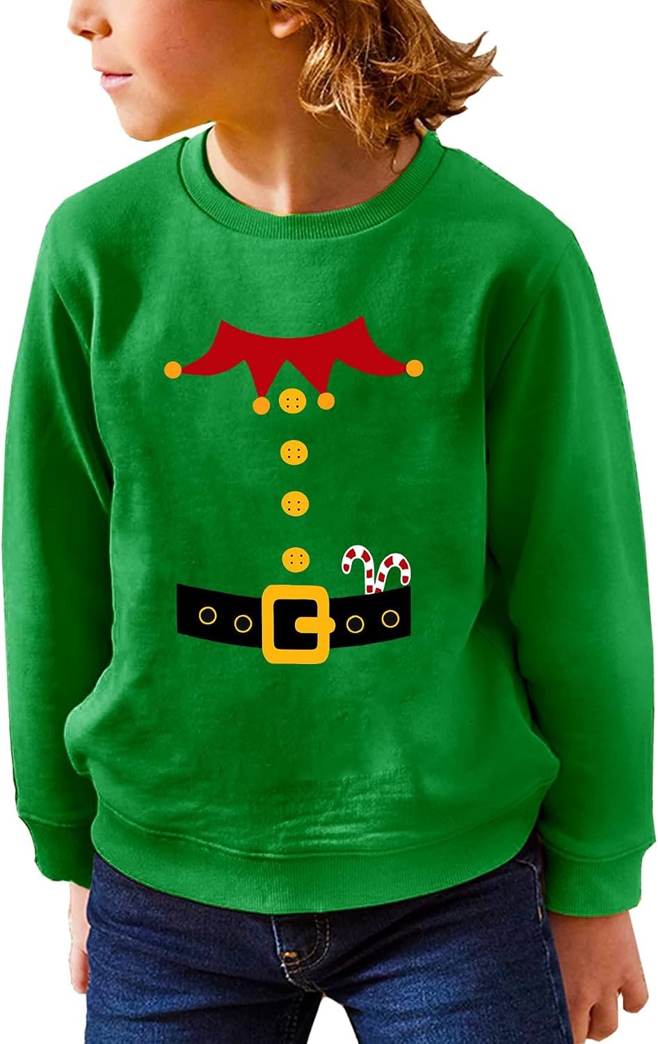Kersttrui voor jongens en meisjes, lange mouwen