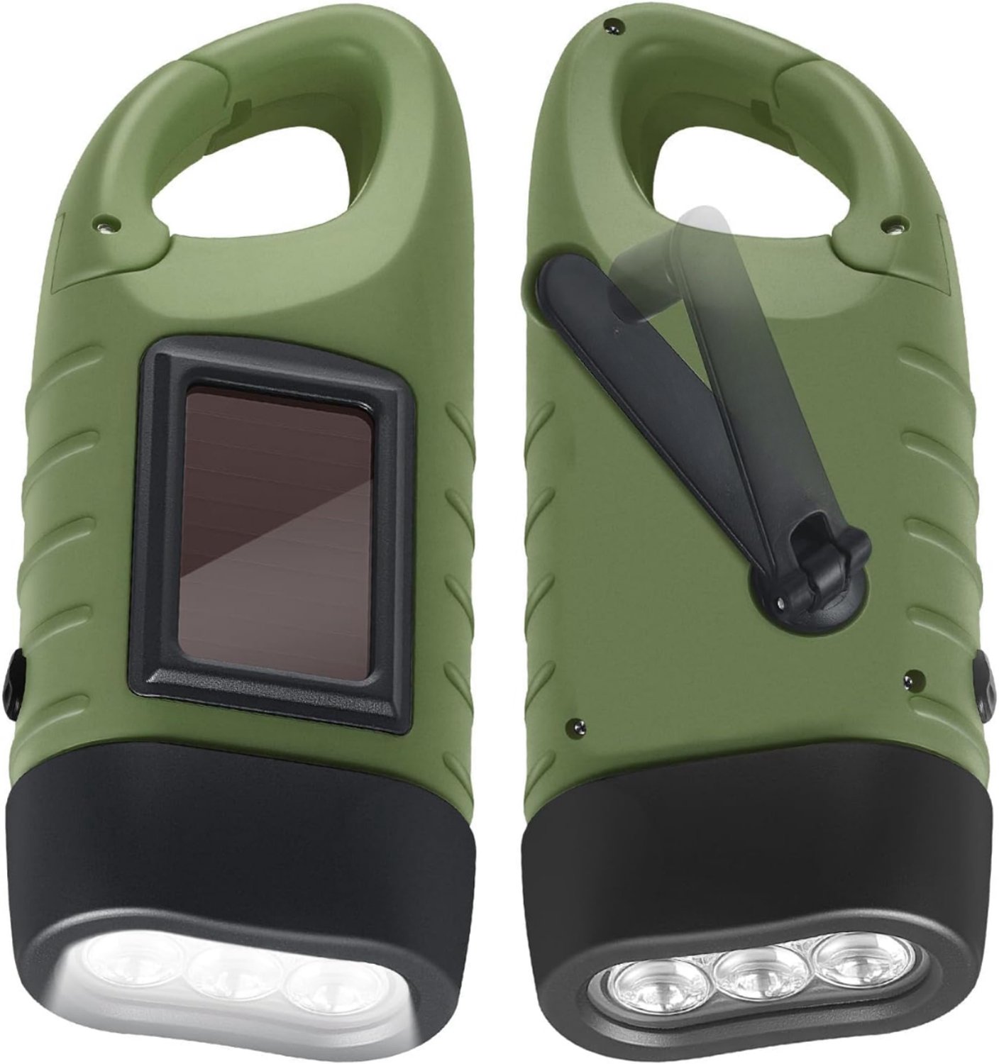 Levo® Zaklamp Opwindbaar - Dynamo - Waterdicht - Groen-13 cm x 3 cm x 5 cm