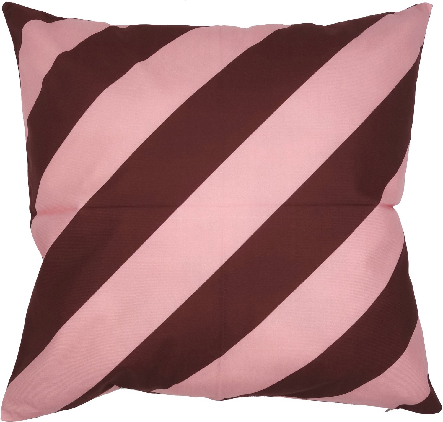 Kussenhoes Diagonaal Streep Gestreept Bordeaux Roze 45 x 45 cm | Exclusief binnenkussen
