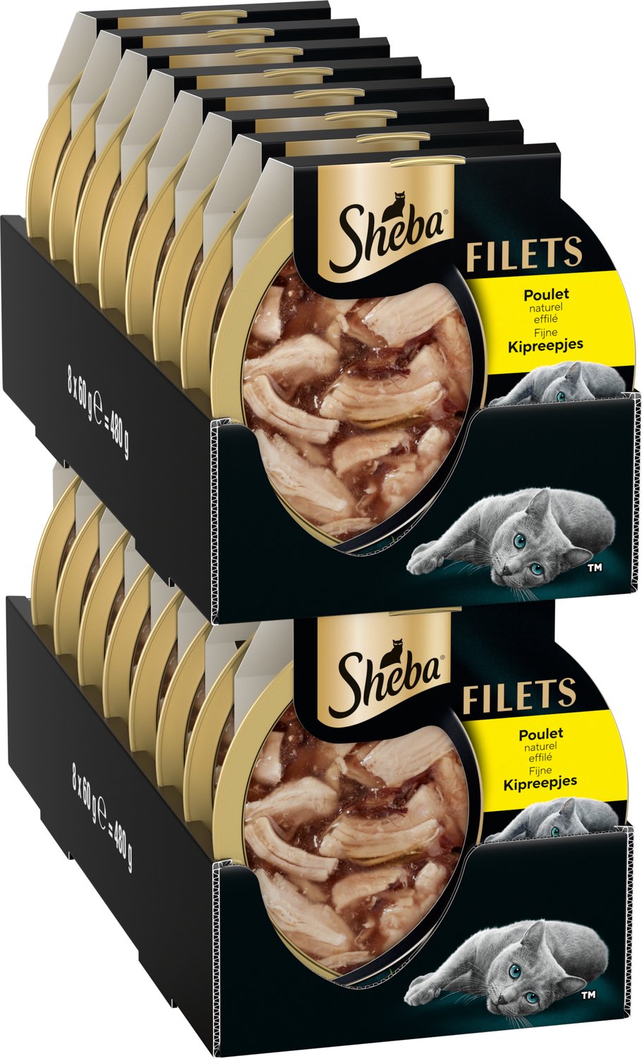 Bol.com Sheba Kattenvoer - Filets - Kipfilet stukjes in saus - 16x60g aanbieding