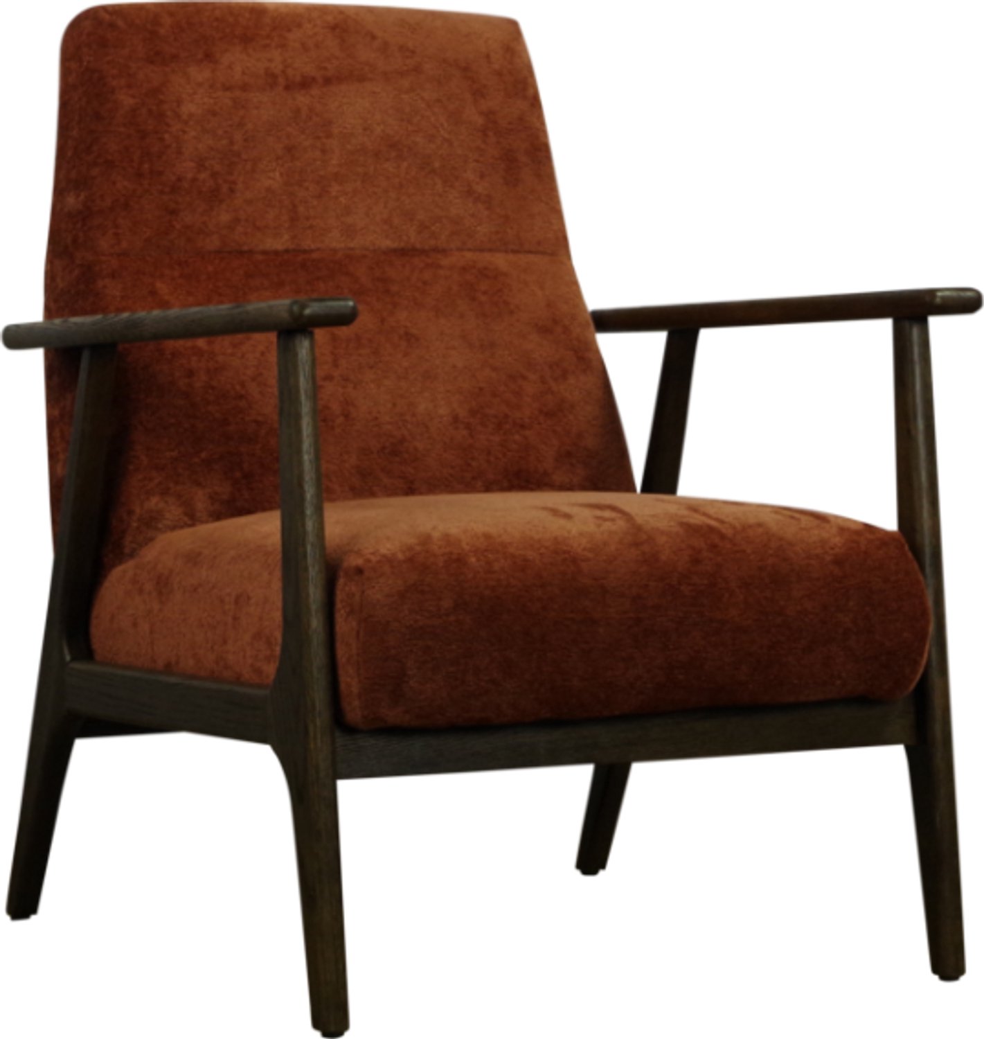 Meubelplaats Fauteuil Fenna stof Stella Hazel 96 met houten armleuningen