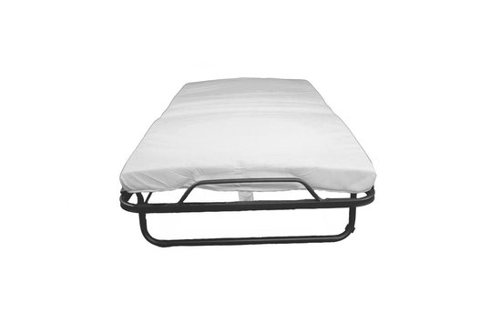 Bedworld Luxor Logeerbed / opklapbed - 90 x 200 - 8cm hoog - Zwart -  Medium ligcomfort - Bedworld