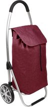 Luxery Shopping Trolley | Boodschappen Trolley |  Inklapbaar |42 Liter | Waterafstotend | Rood Burgundy