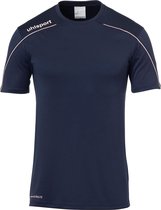 Uhlsport Stream 22 Teamshirt Junior  Sportshirt - Maat 164  - Unisex - blauw/wit