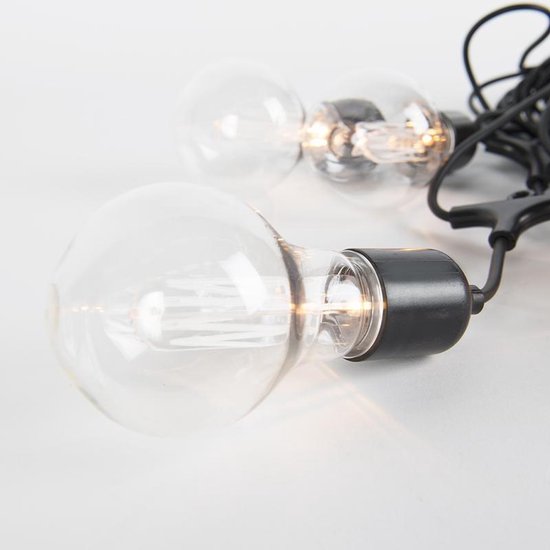 Feestverlichting buiten lichtsnoer 20 LED lampen warm wit 9,5m | bol.com