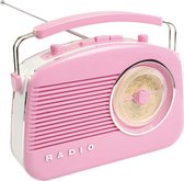 Konig Retro Design AM / FM Tafelradio, roze