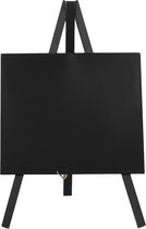 Tableau noir de table mini trépied - Bois laqué noir - 24x15cm