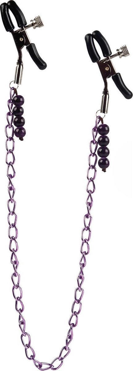 CalExotics - Purple Chain Nipple Clamps - Bondage / SM Nipple clamps Paars