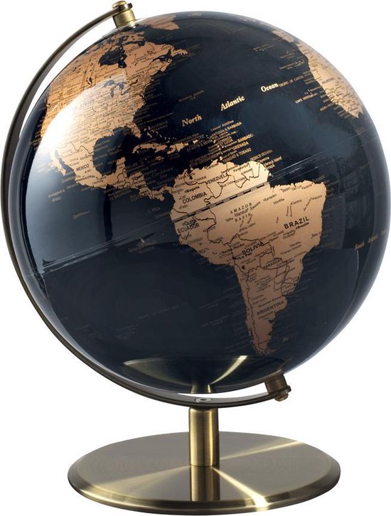Egyptische Voor een dagje uit koud Mascagni - Wereldbol / Globe, diameter 25 cm, koper/zwart - 20Z 01149 |  bol.com