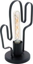 EGLO Coldfield - tafellamp - 1-lichts - E27 - cactusvorm - zwart