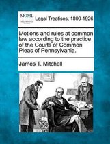 Motions and Rules at Common Law According to the Practice of the Courts of Common Pleas of Pennsylvania.