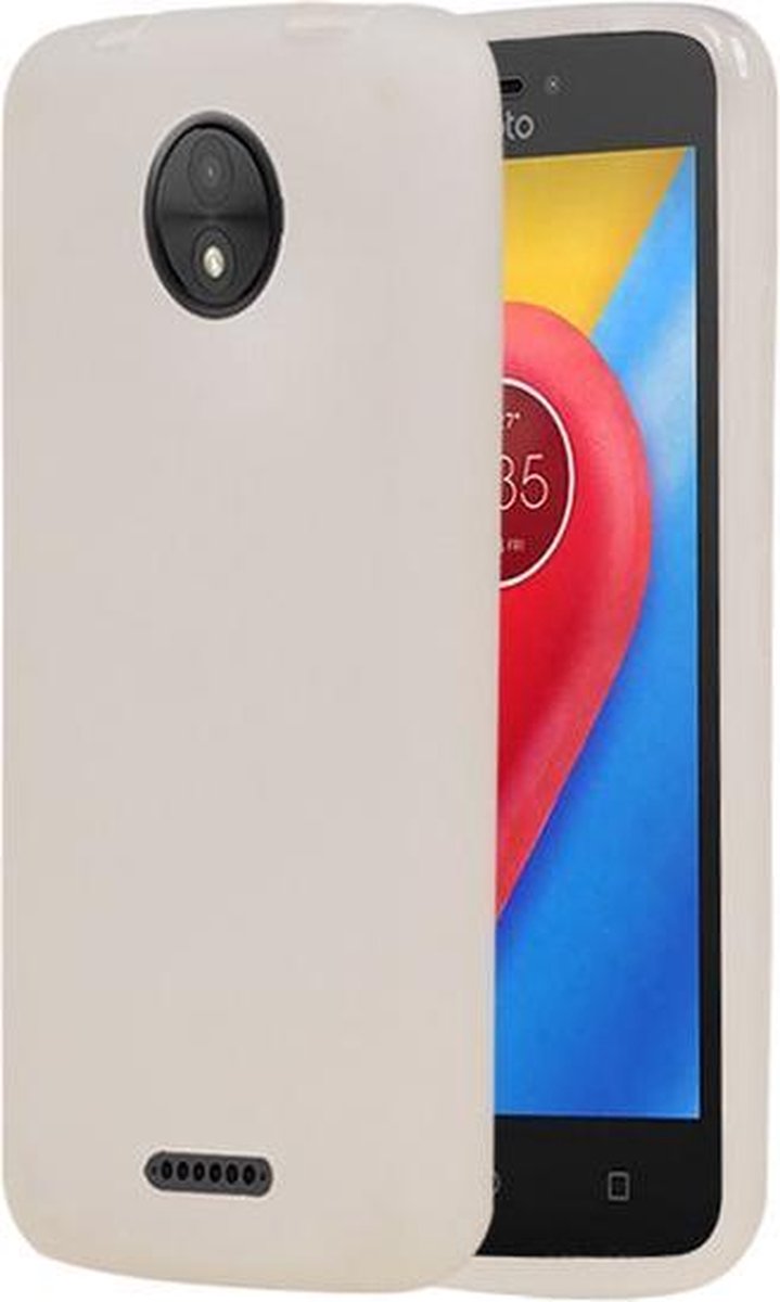 BestCases.nl Motorola Moto C Plus TPU back case hoesje transparant Wit