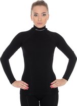 Dames Seamless Extreme Merino Wol-Thermoshirt-Zwart-L