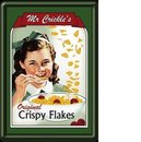 Monsieur. Carte postale Crickles Crispy Flakes en métal 10 x 14 cm