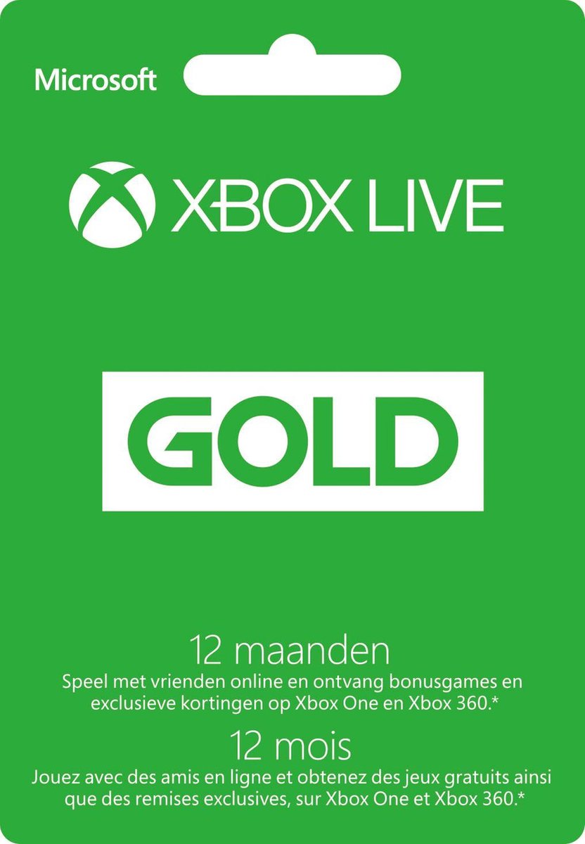 pk Herziening mythologie Microsoft Xbox Live Gold Abonnement 12 Maanden - Xbox 360 + Xbox One |  bol.com