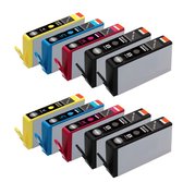 ReYours® huismerk HP 364 XL 364XL Compatible Inktcartridge 10-pack 4 Zwart/2 Cyaan/2 Magenta/2 Geel, met chip inktniveau weergeven